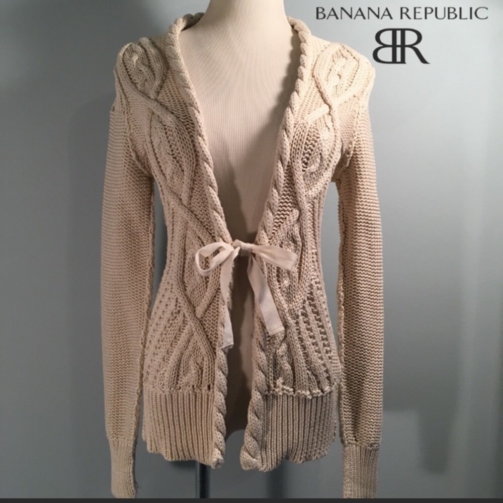 Banana Republic size S Ribbon Tie Front Cardigan